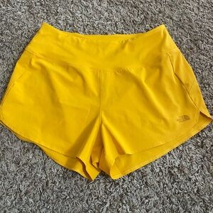 The North Face Yellow Athletic Shorts